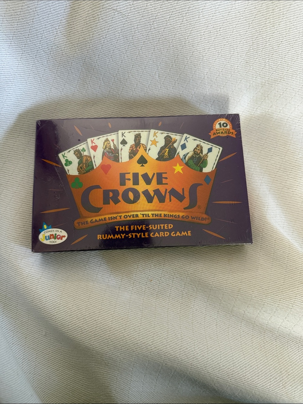Five Crowns Rummy-Style Card Game - Purple/Gold